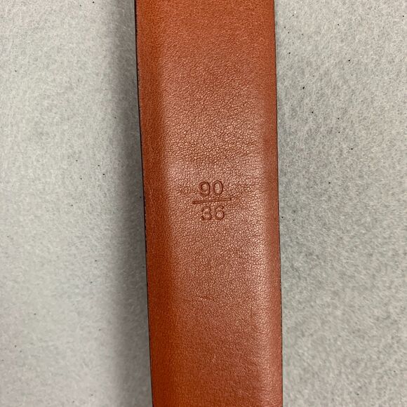 Daniel Crémieux Full Grain Brown Leather Belt Size 36 Classic Dress Accessory - Picture 7 of 8